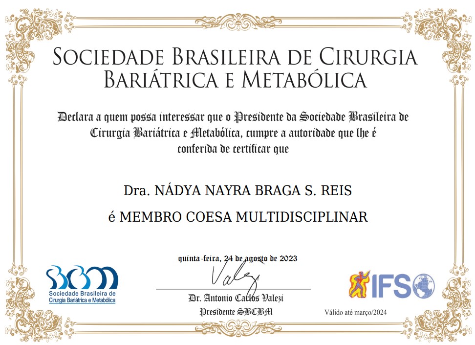 Nutricionista especialista em nutrição bariátrica